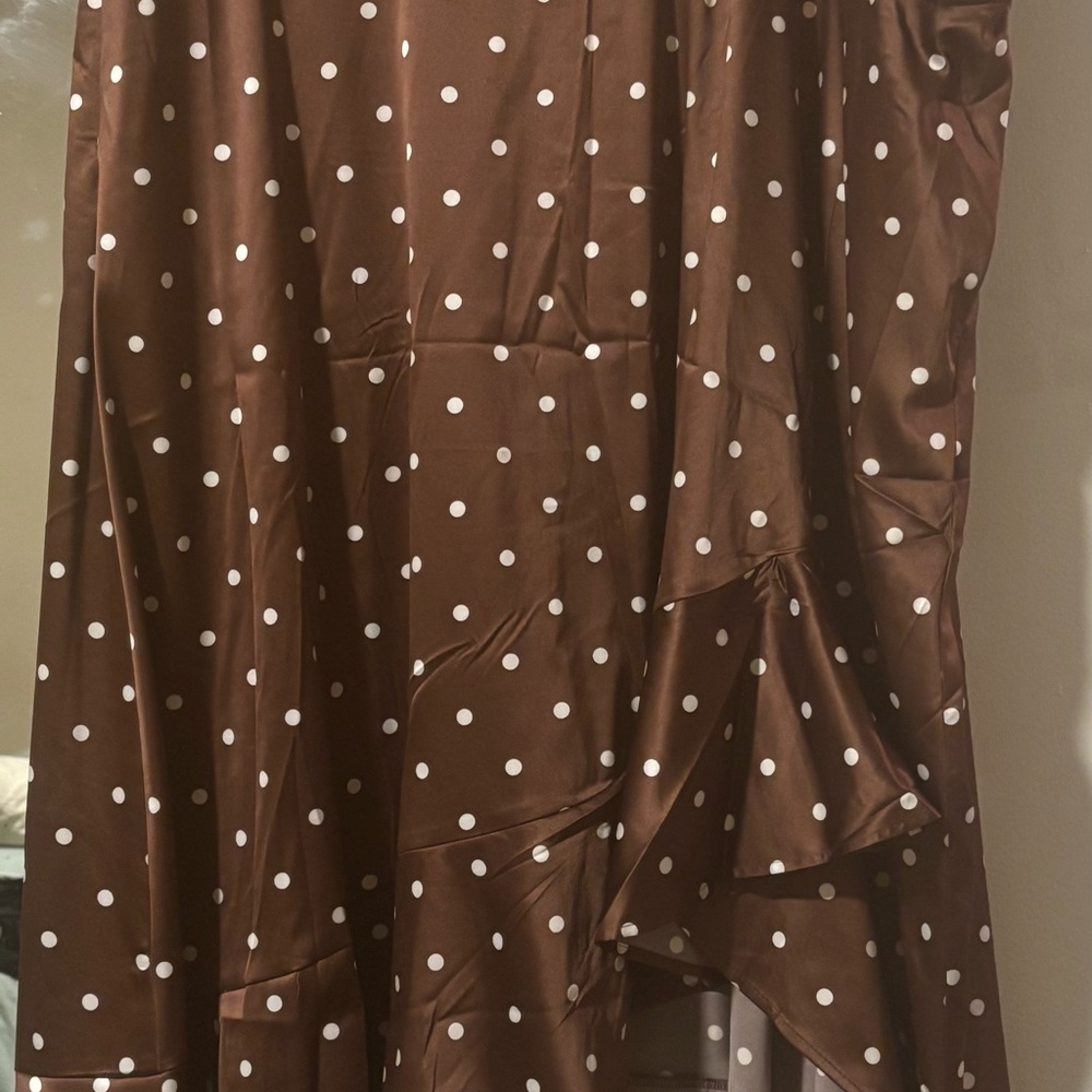 Torrid Brown and White Maxi A-Line Skirt